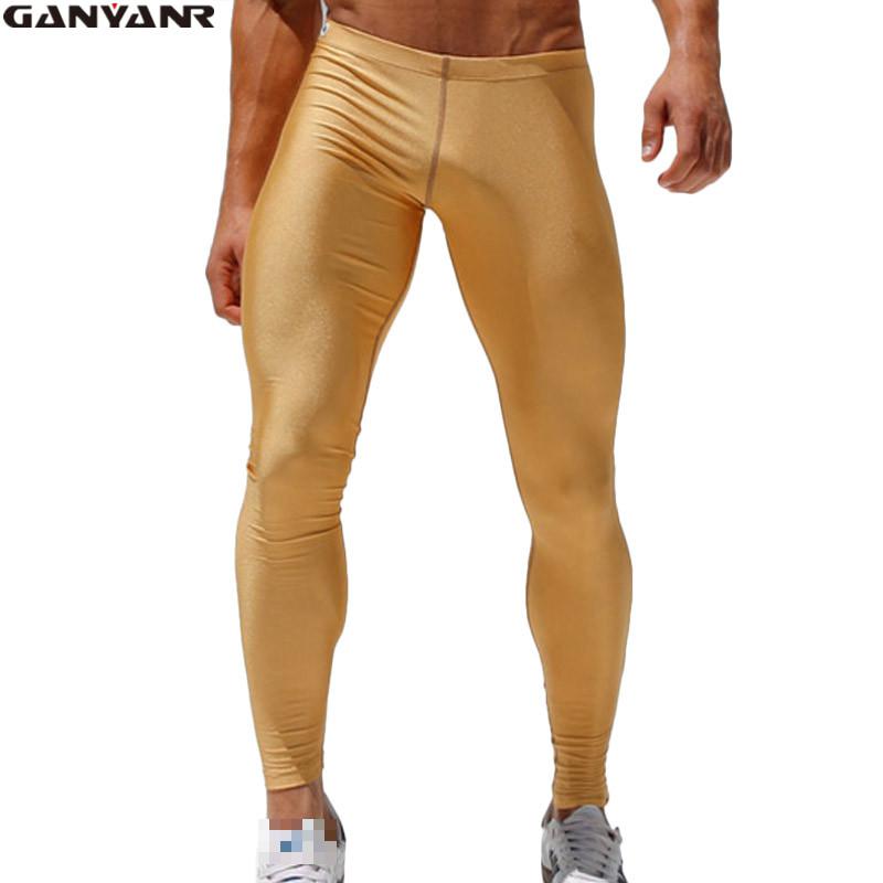 Compression Long Pant - GANYANR-Calças justas para homens, calças de