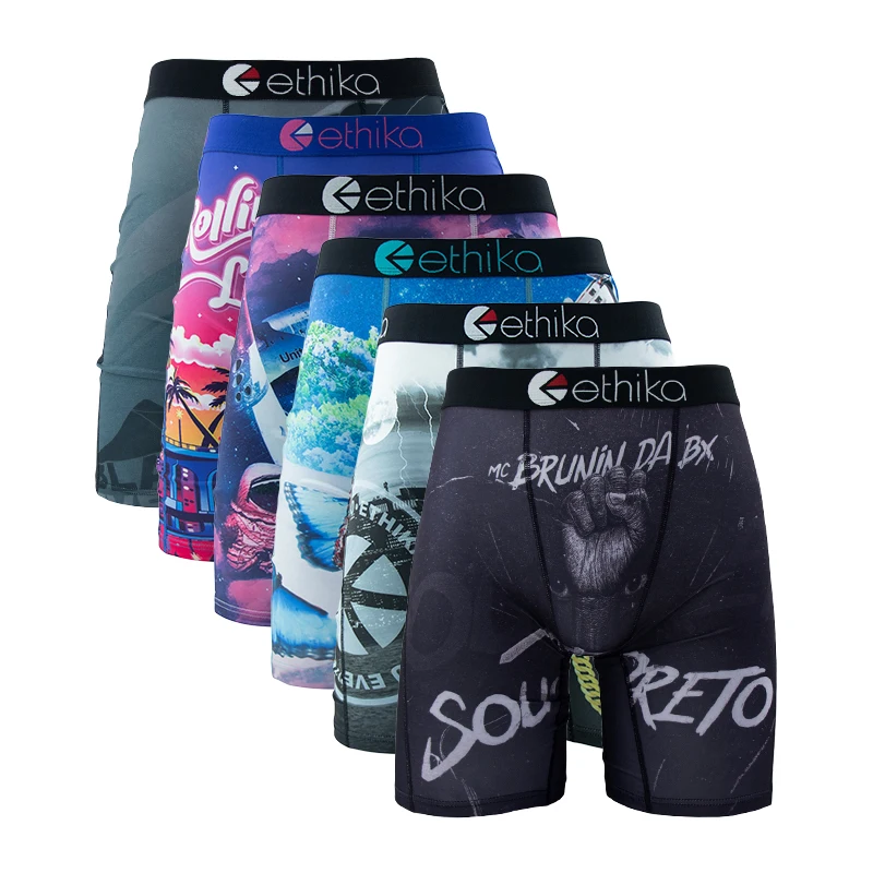 Boxer Shorts Modal - Ethika 6 pçs roupa interior masculina
