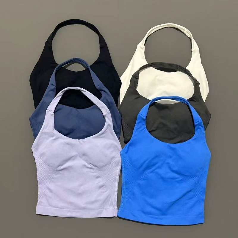 Suspender Tank Top - Top Halter Esportivo Feminino Sem Costura