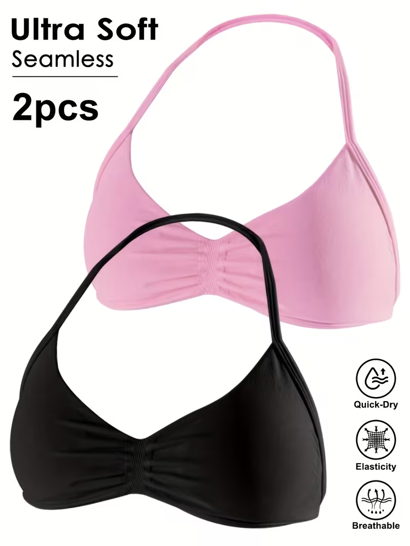 Suspender Tank Top - 2 peças Top Cropped Feminino Sem